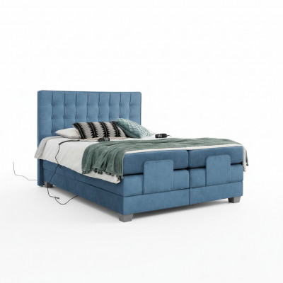 Blo Bett Schlofzëmmer Duebelbett Ariichtung Polsterbett Modern Ariichtung