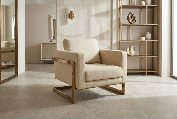 Luxus Still Wunnzëmmer Ariichtung Design Modern Miwwelen Polstertextil