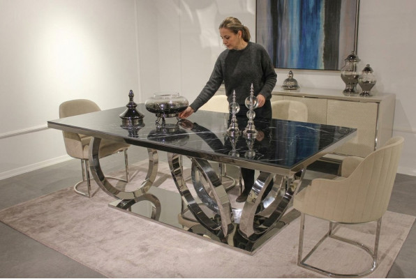 Modern Ariichtung Set Luxus Miwwelen Iessdësch Nei 4х Still Design Sideboard
