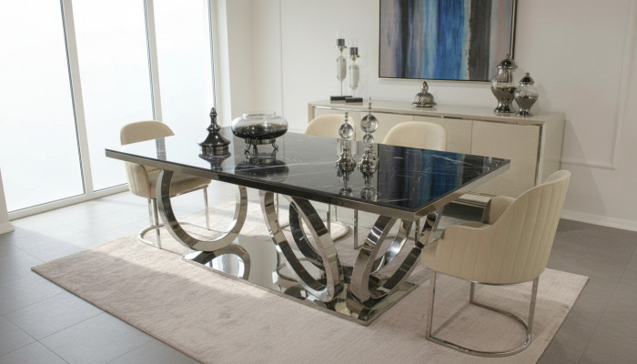Modern Ariichtung Set Luxus Miwwelen Iessdësch Nei 4х Still Design Sideboard