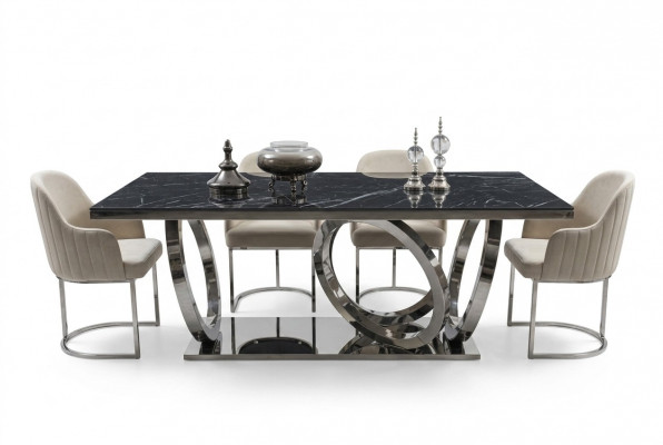 Modern Ariichtung Set Luxus Miwwelen Iessdësch Nei 4х Still Design Sideboard