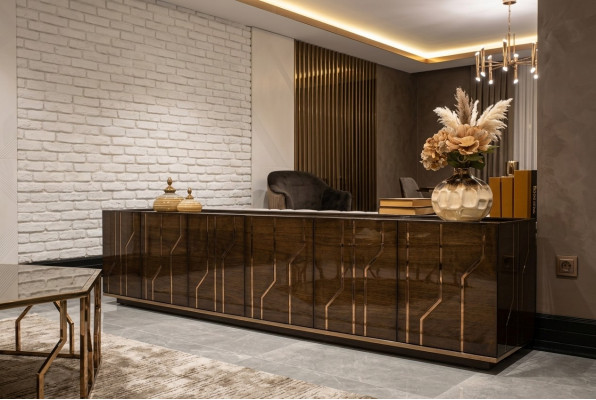 Wunnzëmmer Miwwelen Sideboard Luxus Modern Design Kommod Holz Ariichtung