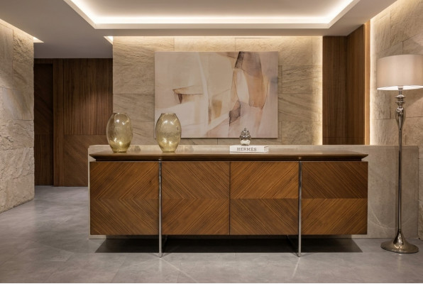 Design Miwwel Sideboard Modern Luxus Wunnzëimmermiwwel Holz Ariichtung