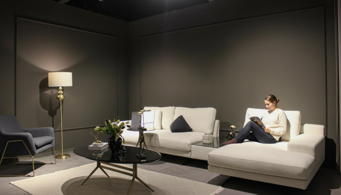 Design Wunnzëmmer Komplett 3-teileg Textil Sofagezei Modern Dësch
