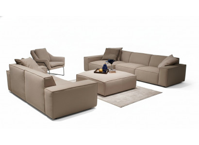 Wunnzëmmermiwwel Set 4 Deeler Luxus Ariichtung Sofagarnitur Design Ecksofa