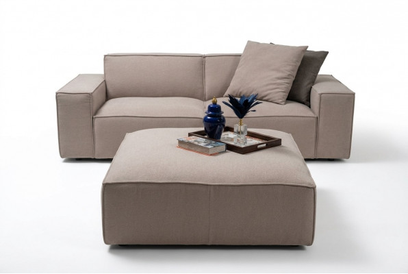 Wunnzëmmer Miwwelen Luxus Komplett 2-tlg Design Sofa Dräischëianlag Hocker