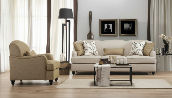 Canapé Saz 2-Deeler Dräisiwzer Canapé Modern Fauteuil Canapé Garnitur Design Wunnzëmmer