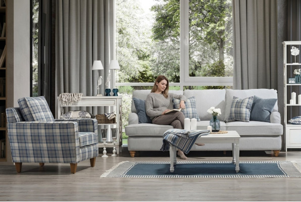 Luxus Wunnzëmmer Set Modern Miwwelen Canapé Drësëtzer Design Neie Fautteuil