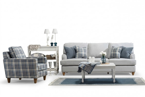 Luxus Wunnzëmmer Set Modern Miwwelen Canapé Drësëtzer Design Neie Fautteuil