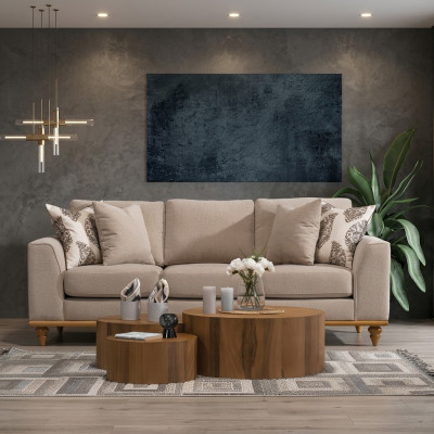 Sofa Dräisëtzer Wunnzëmmer Design Modern Miwwelen Luxus Beige Sofae
