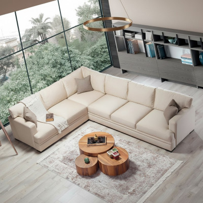 Eckcouch Wunnzëmmer Design Miwwelen Luxus Sofa L-Form Modern Ariichtung