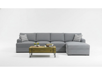 Canapé L-Form Stil Modern Gro Eckcanapé Wunnzëmmer Miwwelen Design Ariichtung