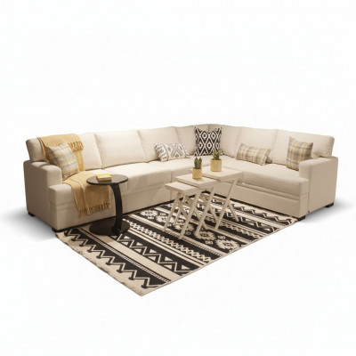 Ecksofa L-Form Modern Sofa Canapé Wunnzëmmer Polster Miwwel Luxus