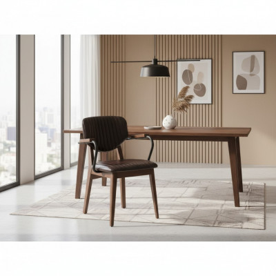 Luxus Still mat Armleenen Iesszëmmerstill Miwwelen Polsterstull Modern Ariichtung