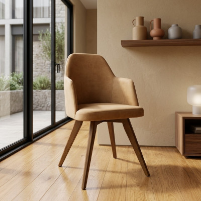 Designer Miwwelstull mat Armleenen Modern Luxus Iesszëmmer Ariichtung