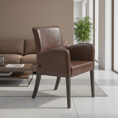 Design Lounge-Stull Iesszëmmer Gepolsterten Stull mat Armleenen Fauteuil Nei