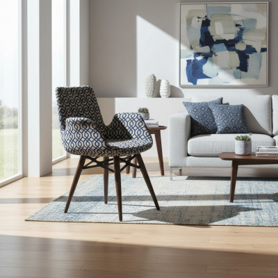 Luxus Aarmstull Iesszëmmer Modernen Designer Stull mat Armleef Nei