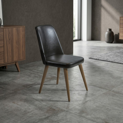 Luxus Ariichtung Neit Stull Polster Schwaarz Miwwelen Designer Still Iesszëmmer