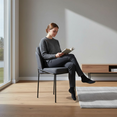 Luxus Gro Stull Iesszëmmer Polster Stoff Miwwelen Neie Designer Still