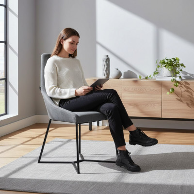 Designer Stull Miwwel Modern Polsterstull Gro Esszëmmerstull Nei Miwwel