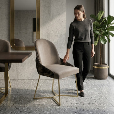 Iesszëmmerstull Miwwelen Polsterstull Modern Ariichtung Designer Neie Stull
