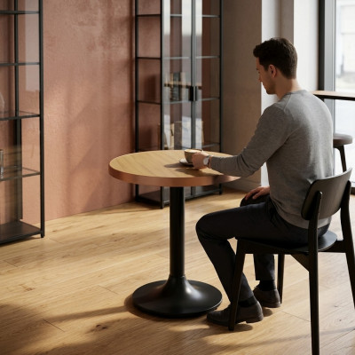 Iessdësch Ronn Iesszëmmer Luxus Ariichtung Modern Holz Design Dëscher