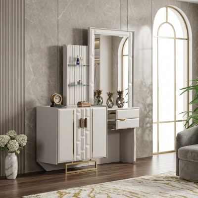 Schminktisch mat Spigel Schlofzëmmer Neit Luxus Miwwelsdesign Ariichtung