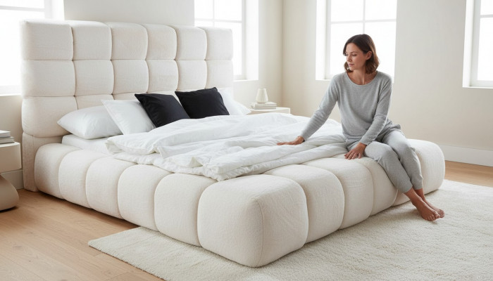 Bett duebel Better modern Bettgestell Luxus Design Bettrahmen Holz Nei