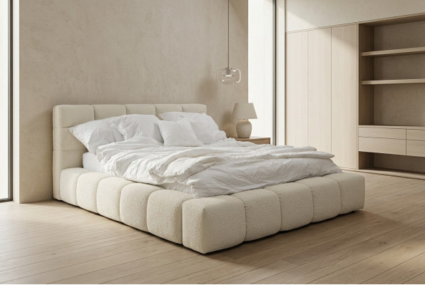 Bett Luxus Schlofzëmmer Bettrahmen Polster Design Luxus Duebel Hotel Better Wäiss