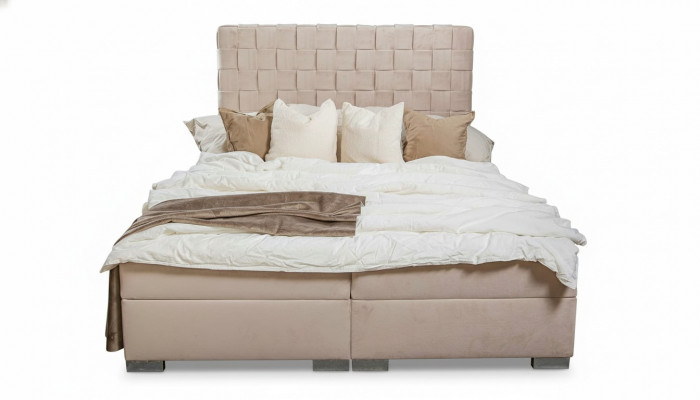 Polsterbett Better beige Polster Designer Luxus Design 180x200 Duebelbett