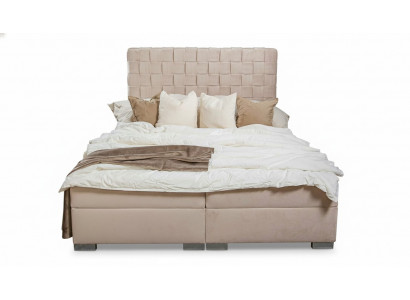 Polsterbett Better beige Polster Designer Luxus Design 180x200 Duebelbett