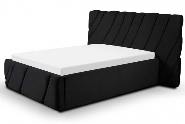 Luxus Schlofkummerbett Duebelbett Schwaarz Holz Polster Better Bettrahmen