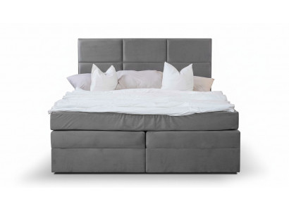 Duebelbett Gepolstert Better Stoffbett Design Luxus Miwwel 180x200 Bettrahmen
