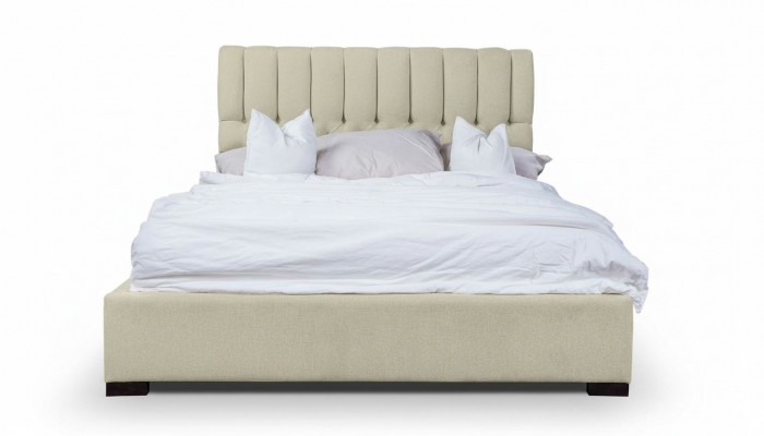 Bett Beige Duebelbett Holz Modern Better Luxus Stoff Bett Schlofzëmmer