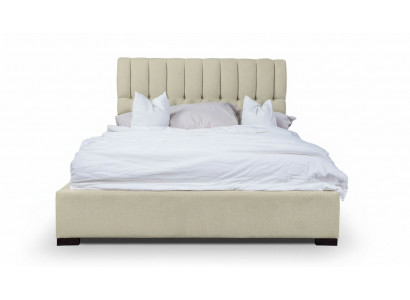 Bett Beige Duebelbett Holz Modern Better Luxus Stoff Bett Schlofzëmmer