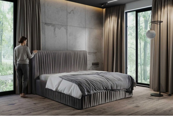 Luxus Schlofkummer Duebelbetter Koppel Textilbett Hotelgestell Miwwelen