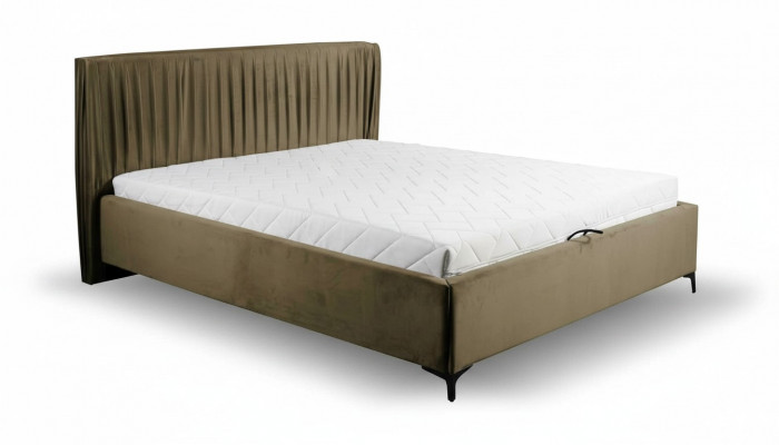 Moderne Bett Design Better Holz Textil Schlofzëmmer Bettgestell
