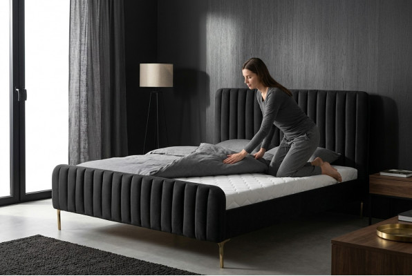 Bett Këssen Design Luxus Duebel Hotel Better Schlof Zëmmer 180x200cm Nei