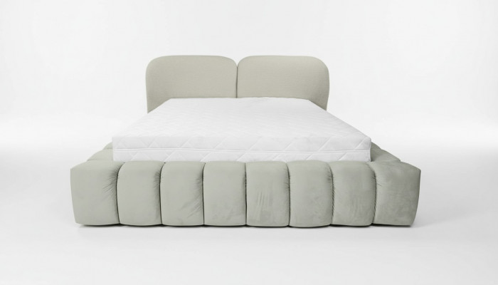Luxus Bettrahmen 180x200 cm Faarf Gro Kopplaken Better Schlofzëmmer Miwwelen