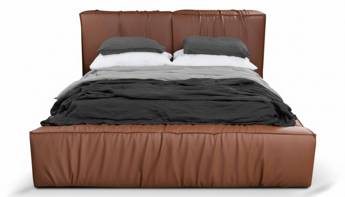 Better Hotel Kënschtleder 180x200cm Luxus Miwweldesign Polsterbett Bett