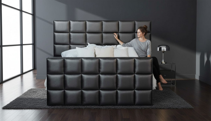 Schlofkummer Better Konschtlieder Luxus Bett Boxspringbett 180 x 200 cm