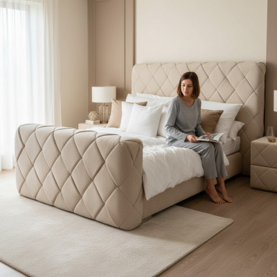 Luxus Schlofzëmmer Miwwelen Better Modern Betterahmen 140x200 cm Design Kappdeel