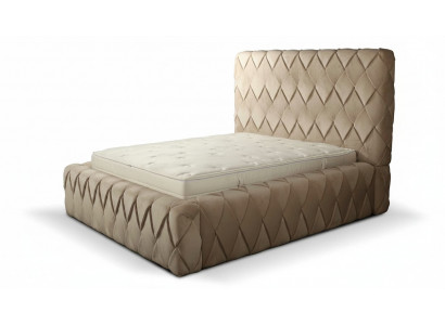 Luxus Bettgestell 180x200 cm Faarf beige Kappdeel Better Schlofkummer Miwwelen