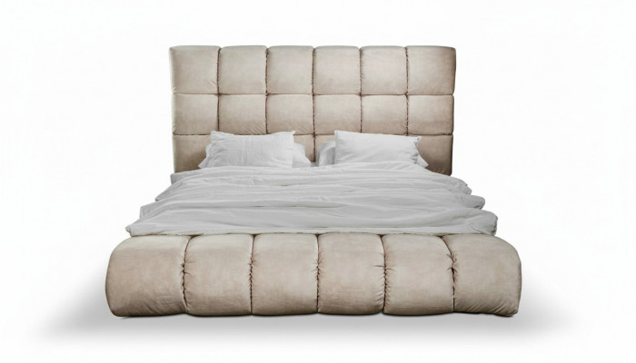Luxuriéist Plüschbett am Schlofkummer grouss handlech Designerbett Neit dobannen