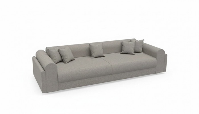 Designer Sofa 3-Sëtz gro Stoffsofa Sofas Textilien Canapé Dräisëtzer 240cm