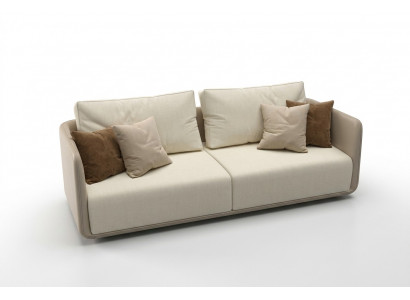 Sofa 3 Sëtzer Miwwel Stoff Dräisëtzer Sofas Luxus Wunnzëmmer 235cm Textil