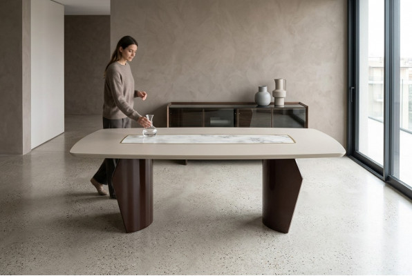 Iesszëmmer Iessdësch Modern luxuriéisst Iesszëmmer Design Miwwelen aus Holz