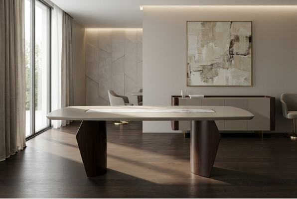 Iesszëmmer Iessdësch Modern luxuriéisst Iesszëmmer Design Miwwelen aus Holz