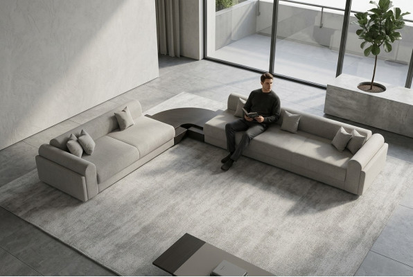 Eckcanapé L-Form Stoff Eckcouch Canapé Polster Premium Canapé Canapée Miwwelen