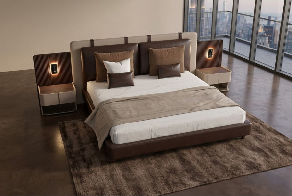 Luxus Schlofkummer Nuetsdësch Better Bett 3-deeleche Komplett Set Design Ariichtung